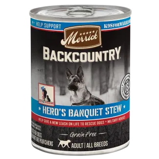 Backcountry Grain Free Hero&#039;s Banquet Stew - Front of can