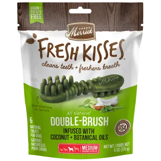 Fresh Kisses Infused With Coconut Oil + Botanical Oils - For Medium Dogs (25-50 Lbs) Dog Dental Chews