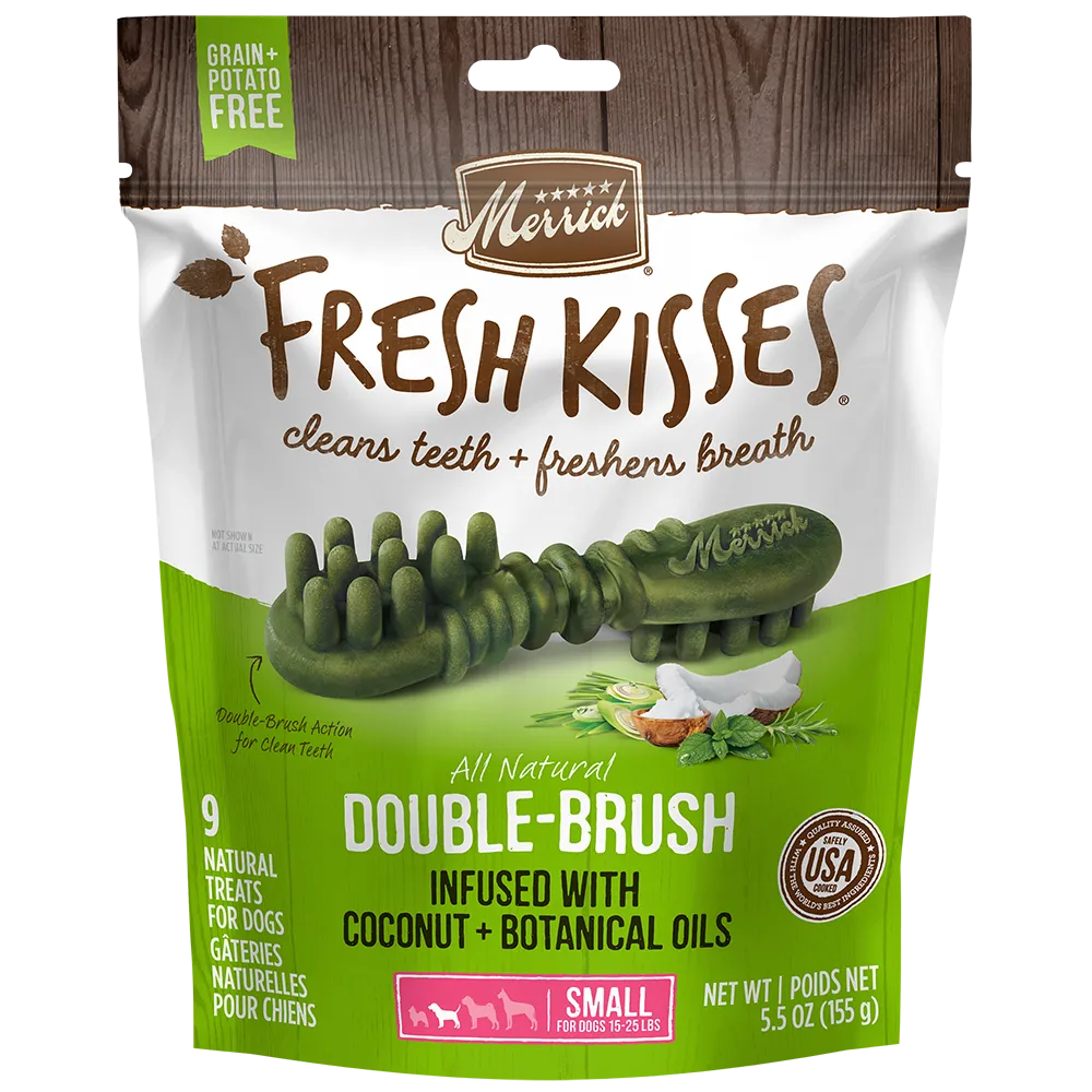 Fresh Kisses Infused With Coconut Oil + Botanical Oils - For Small Dogs (15-25 Lbs) Dog Dental Chews