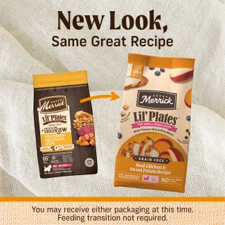 Lil’ Plates Grain Free Real Chicken + Sweet Potato Recipe With Freeze-Dried Raw Bites - Transition Image