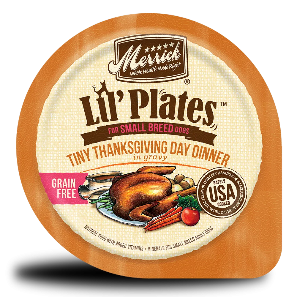 MER Lil Plates GF Cups Tiny Thanksgiving Dinner in Gravy lg