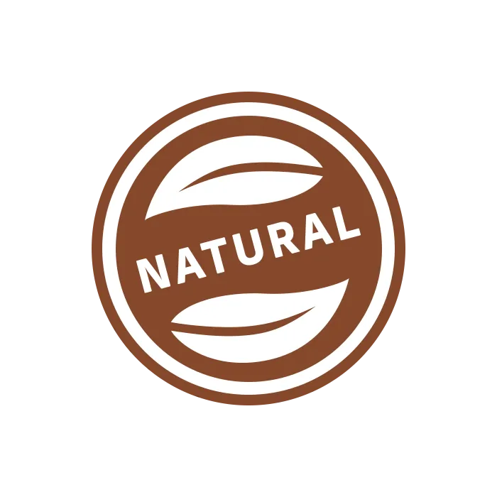 With natural ingredients icon