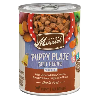 GF Puppy Plate Beef lg F